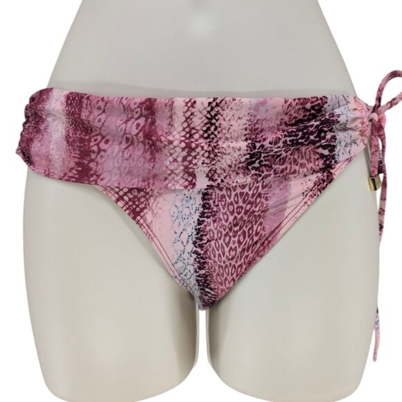 Despi 2 Piece Bikini Swimsuit Womens Pink Snake Bandeau Convertible Top Sz S/M - Picture 4 of 10